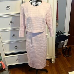 EEUC Blush Two Piece Midi Skirt and Crop Top Suit